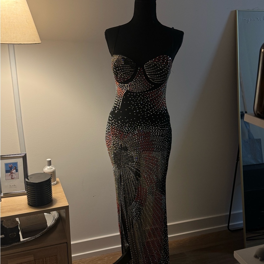 Elegant Black and Red Women's Dress
